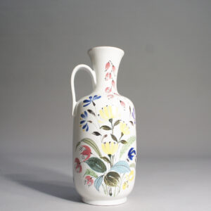 Stig Lindberg for Gustavsberg, Sweden. 1950's decorated vase with handle.