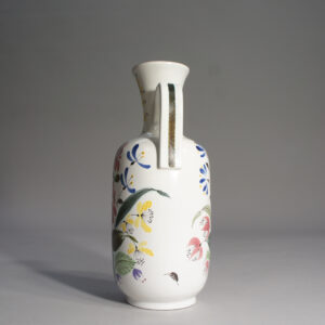 Stig Lindberg for Gustavsberg, Sweden. 1950's decorated vase with handle.