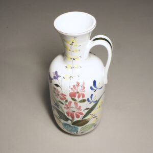 Stig Lindberg for Gustavsberg, Sweden. 1950's decorated vase with handle.