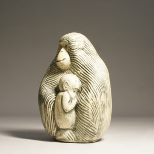 Lisa Larson for Gustavsberg, Sweden. Ceramic monkey with baby.