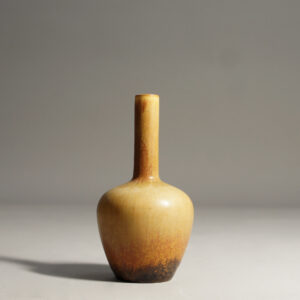 Carl-Harry Stålhane for Rörstrand, Sweden. Vase in stoneware with harefur glaze.