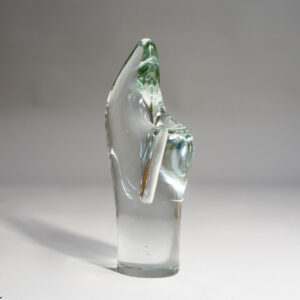 1950's signed glass scultpture by Wiktor Berndt for Flygsfors, Sweden.