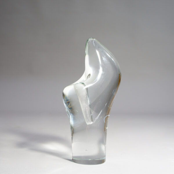 1950's signed glass scultpture by Wiktor Berndt for Flygsfors, Sweden.