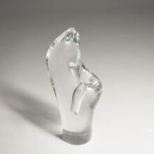 1950's signed glass scultpture by Wiktor Berndt for Flygsfors, Sweden.