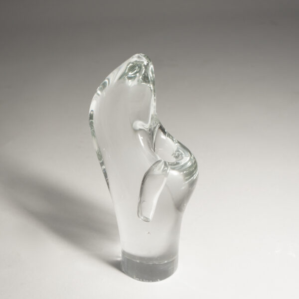 1950's signed glass scultpture by Wiktor Berndt for Flygsfors, Sweden.