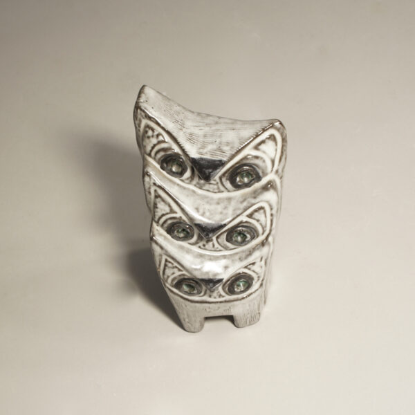 Owls in ceramic by Ester Wallin for Upsala Ekeby, Sweden.