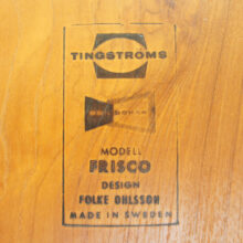1950's coffee-/side table in teak by Folke Olsson for Tingströms Möbler, Sweden. "Frisco.