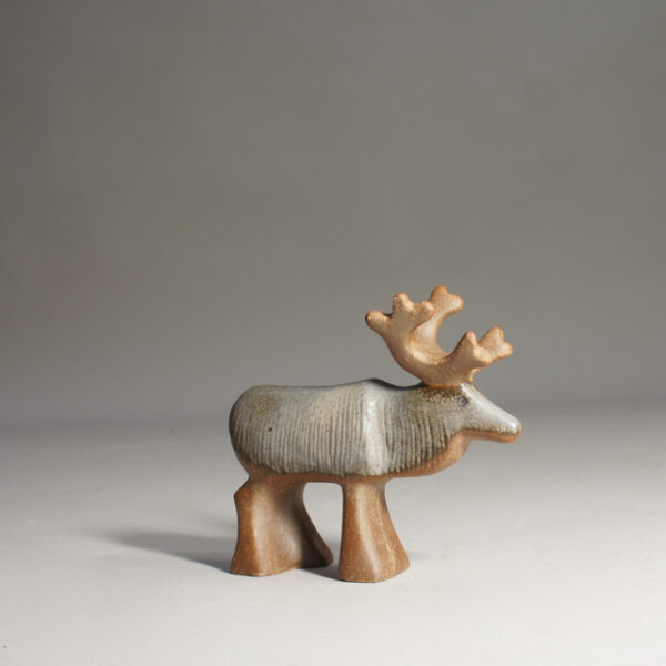 1960's reindeer in stone ware by Lisa Larson for Gustavsberg, Sweden.