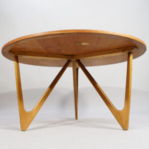 1950's round coffee table in teak by Kurt Østervig for Jason, Denmark.