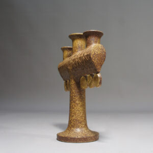 "Medaljong" 1970's candle holder in stoneware by Lisa Larson for Gustavsberg, Sweden.