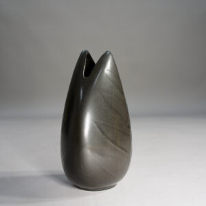 Stig Lindberg for Gustavsberg, Sweden. "Endiv". 1950's ceramic vase with black glaze.