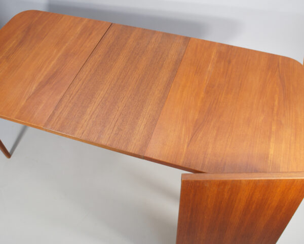 1950-60's dining table in teak with two extension boards