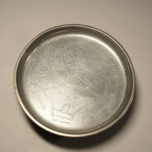 Dish in pewter by Nils Fougstedt for Svenskt Tenn