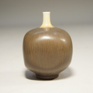 Berndt Friberg for Gustavsberg, Sweden. Vase in stoneware with hare's fur glaze