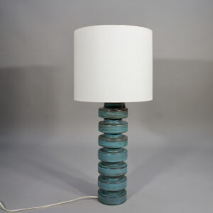 1960's desk lampa in ceramic with new shade