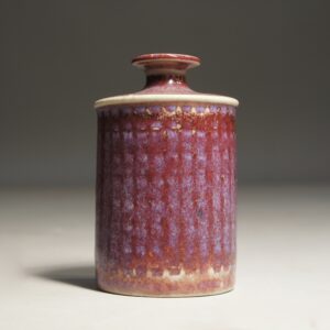 Stig Lindberg for Gustavsberg, Sweden. Vase in stoneware with red glaze.