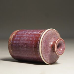 Stig Lindberg for Gustavsberg, Sweden. Vase in stoneware with red glaze.