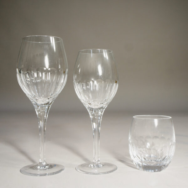 "Marianne ". Wine and water glass by Sigvard Bernadotte. Set of 24 glasses.