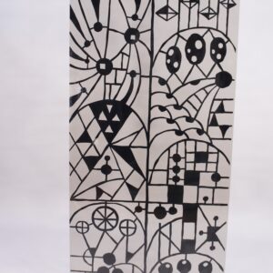 1950's decorated glass sheet by Poul Kedelv