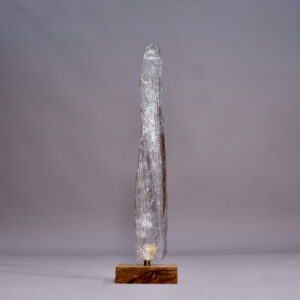 Sculpture in glass on base of wood by Bengt Edenfalk for Skruf/Karlskrona