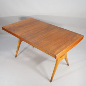 1950's dining table in teak with two extension boards by David Rosén for Nordiska Kompaniet, Sweden