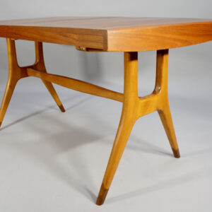 1950's dining table in teak with two extension boards by David Rosén for Nordiska Kompaniet, Sweden