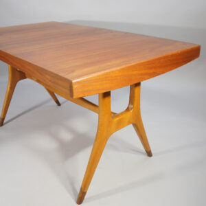 1950's dining table in teak with two extension boards by David Rosén for Nordiska Kompaniet, Sweden