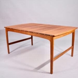 Coffee table in solid teak with inlays of wood by Ynvar Sandström for Säffle Möbelfabrik, Sweden.