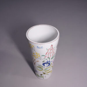 Stig Lindberg for Gustavsberg. 1940-50's vase in faience glaze with decoration.