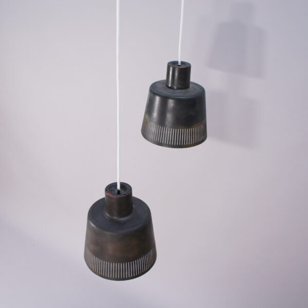 1950-60's ceiling lamps in antiqued copper by Hans Bergström for Ateljé Lyktan.