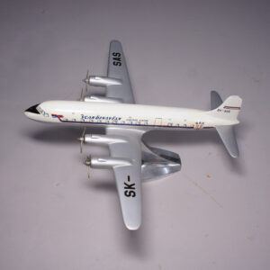 Aircraft model of a SAS DC-6 in metal by Raise Up, Holland.