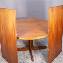 Dining table in teak with two extension boards by Karl-Erik Ekselius for JOC