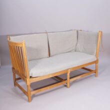 Børge Mogensen for Fredricia, Denmark. "Tremme" or "Spoke back" sofa in beech