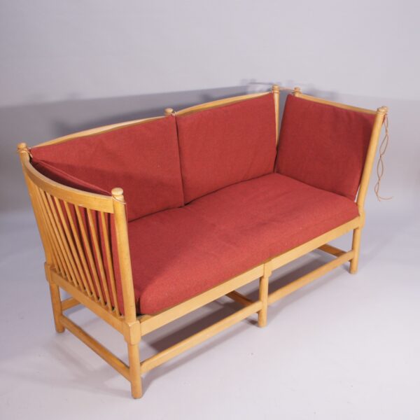 Børge Mogensen for Fredricia, Denmark. "Tremme" or "Spoke back" sofa in beech