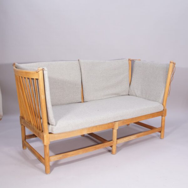 Børge Mogensen for Fredricia, Denmark. "Tremme" or "Spoke back" sofa in beech