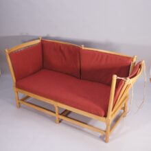 Børge Mogensen for Fredricia, Denmark. "Tremme" or "Spoke back" sofa in beech