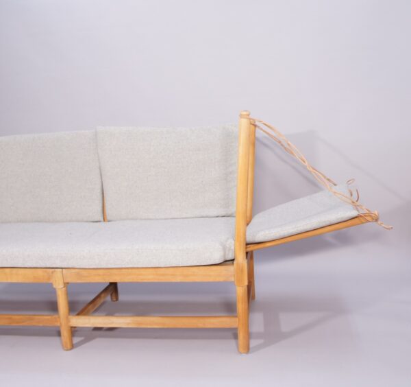 Børge Mogensen for Fredricia, Denmark. "Tremme" or "Spoke back" sofa in beech