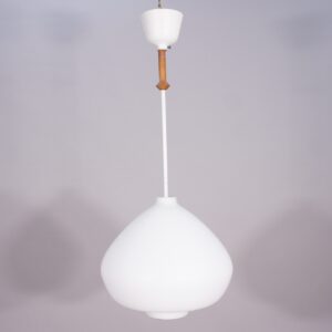 1950-60's ceiling lamp in glass and teak by Hans-Agne Jakobsson Taklampa i glas och teak av Hans-Agne Jakobsson