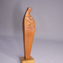 1960's signed sculpture in teak by Hjalmar Ekberg, Sweden.