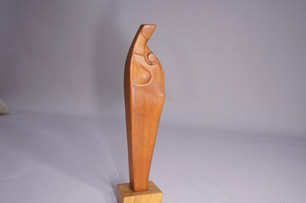 1960's signed sculpture in teak by Hjalmar Ekberg, Sweden.