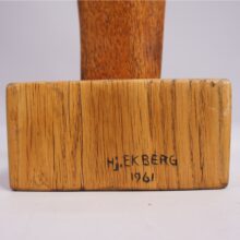 1960's signed sculpture in teak by Hjalmar Ekberg, Sweden.