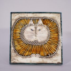 Lisa Larson for Gustavsberg, Sweden. Ceramic plaquet Cat 1961