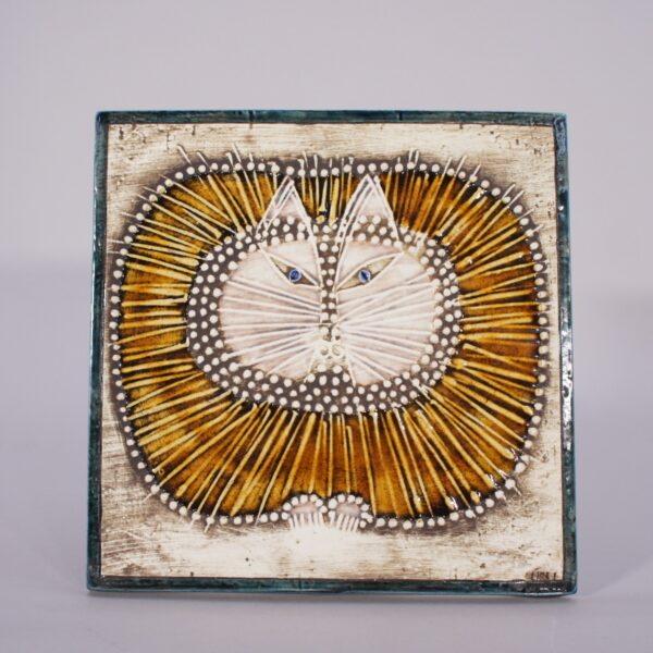 Lisa Larson for Gustavsberg, Sweden. Ceramic plaquet Cat 1961