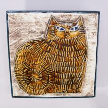 Lisa Larson for Gustavsberg, Sweden. Ceramic plaquet Cat 1961