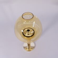 Candle lantern in brass and glass by Hans-Agne Jakobsson, Markaryd Sweden.