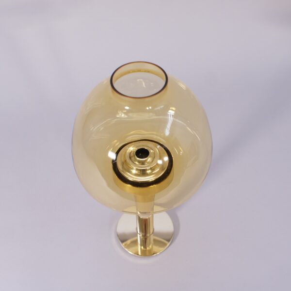 Candle lantern in brass and glass by Hans-Agne Jakobsson, Markaryd Sweden.