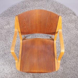 A pair of "Ax chair" in teak and beech. . Peter Hvidt & Orla Mølgaard for Fritz Hansen, Denmark.