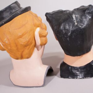 1940-50's papier Mache heads by Harpo and Groucho Marx.